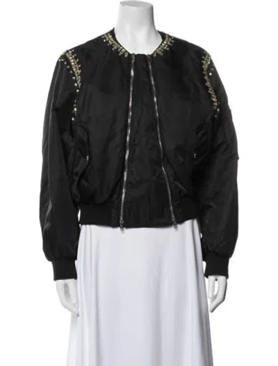 Pre-owned Givenchy Bomber Jacket In Black