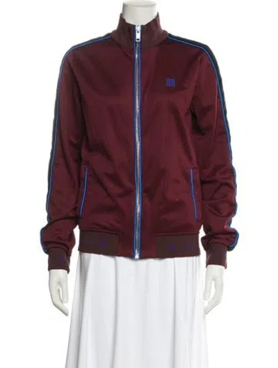 Pre-owned Givenchy Bomber Jacket In Burgundy