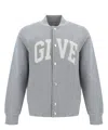 Givenchy Cotton Varsity Bomber Jacket In Grey