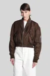 Givenchy Bomber Jacket In Brown Polyamide In Brown