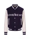 GIVENCHY GIVENCHY BOMBER JACKET IN WOOL AND LEATHER