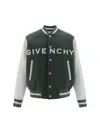 GIVENCHY GIVENCHY BOMBER JACKET IN WOOL AND LEATHER