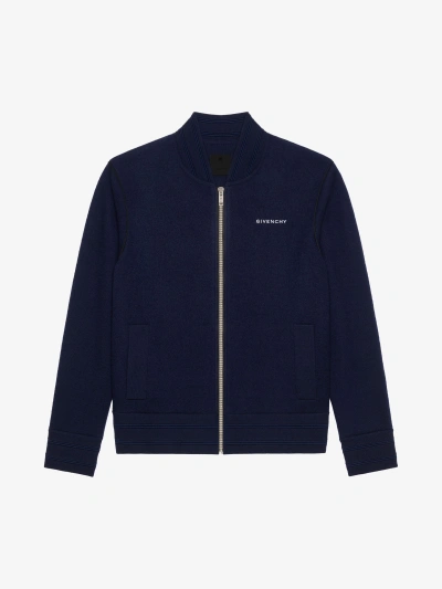 Givenchy Bomber En Laine In Blue