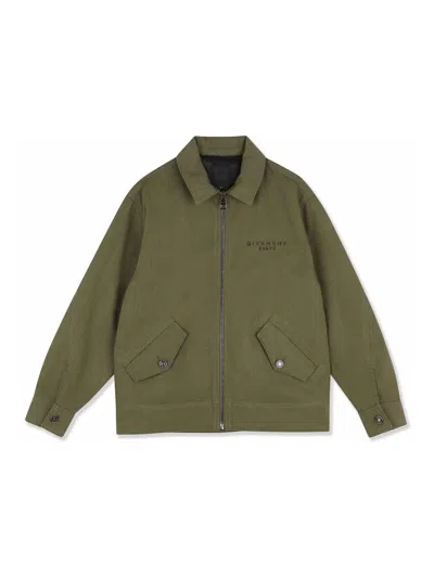 Givenchy Kids' Bomber Jacket With Logo In Green