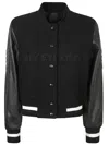 Givenchy Bomber-style Coat With Leather Sleeves