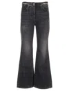 Givenchy Boot Cut Cropped Jeans In Black