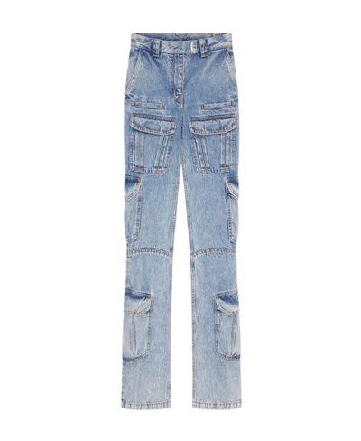 Givenchy Blue Bellows Pocket Jeans In 452-light Blue