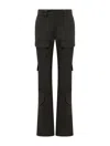 Givenchy Black Flared Cargos Pants In Black