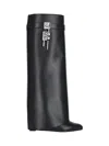 Givenchy 90mm Shark Lock Boots In Black