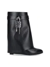 Givenchy Metallic Embellished Ankle Boots With Wedge Heel