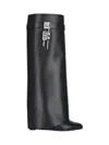 Givenchy 90mm Shark Lock Boots In Black