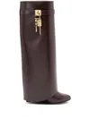 Givenchy Shark Lock Pant Boots Shoes In Brown