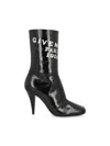 Givenchy Sliced Square Patent Leather Ankle Boots In Animal Print