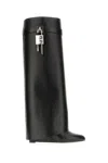 Givenchy Shark Lock Calf Leather Knee-high Boots In Black