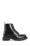 Givenchy Chunky Sole Round Toe Leather Ankle Boots In Black