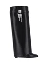 Givenchy High-heeled Boots With Structured Silhouette And Decorative Detail In Black