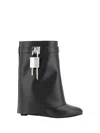Givenchy Draped Design Black Boots With Pointed Toe And Signature Buckle In Black