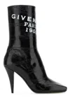 Givenchy Sliced Square Patent Leather Ankle Boots In Black