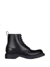 Givenchy Chunky Sole Leather Ankle Boots With Pull Tab In Black