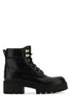 Givenchy Trekker Leather Combat Boots In Black