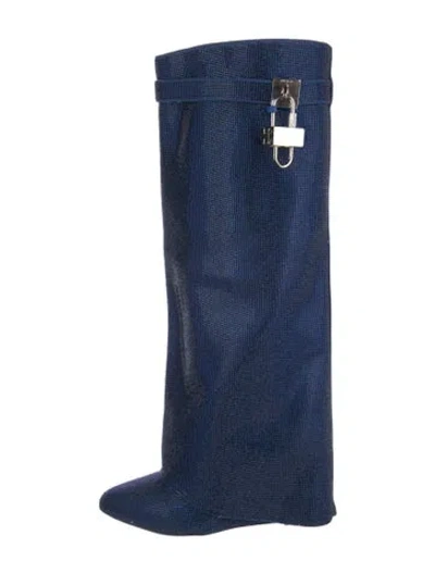 Pre-owned Givenchy Boots In Blue