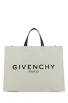 Givenchy Women Ivory Canvas Medium G Shopping Bag In 255
