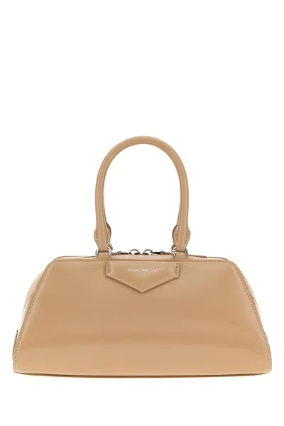 Givenchy Beige Leather Small Antigona East-west Handbag In Brown