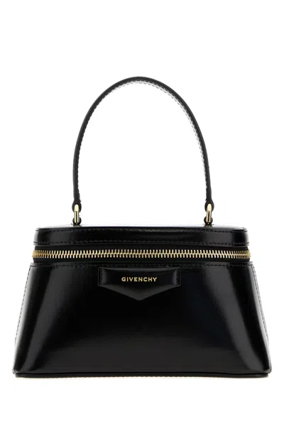 Givenchy Vanity Antigona Leather Handbag With Lettering Logo On The Front In Black