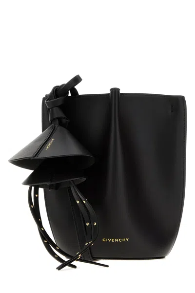 Givenchy Black Leather Nano Snap Bucket Bag
