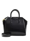 Givenchy Antigonia Black Calf Leather Cotton Acrylic Handbag In Black