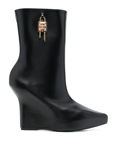 Givenchy Leather Ankle Boots In Black