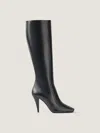 Givenchy Bottes Sliced Square En Cuir Brillant In Black