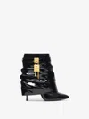Givenchy Bottines Shark Lock Stiletto En Latex In Black