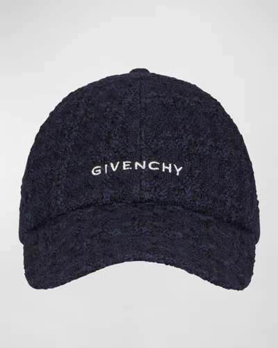 Givenchy Cap Embroidered Curved Brim In Navy
