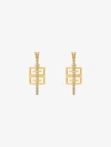 Givenchy 4g Metal Crystal Earrings In Multicolor