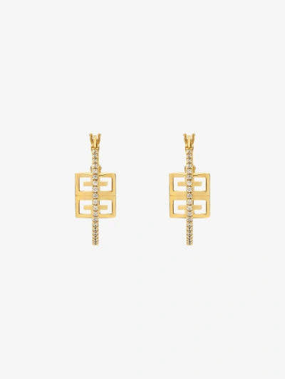 Givenchy Boucles D'oreilles 4g En Métal Avec Cristaux In Gold