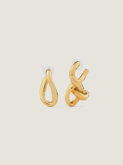 Givenchy Boucles D'oreilles Asymétriques Chain Link En Métal In Gold