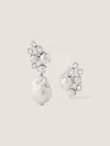 Givenchy Boucles D'oreilles Asymétriques Crystal Pearl En Métal, Cristaux Et Perles In Metallic