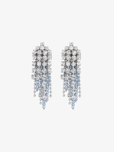 Givenchy Crystal Bow Earrings In Metal With Crystals And Pearls In Multicolor