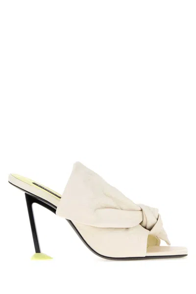 Givenchy Boudoir 10 Cm Heel Leather Sandals In White