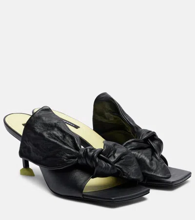 Givenchy Boudoir Knot-detail Square-toe Sandals In Multi