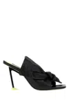 Givenchy Bow-tied Leather Mule Sandal In Black