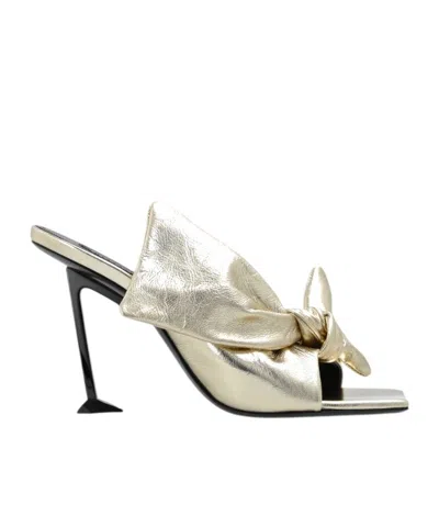 Givenchy Boudoir Bow-detail Sandals In Gold