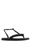 Givenchy Boudoir Bicolor Thongs In Nappa Leather In Black