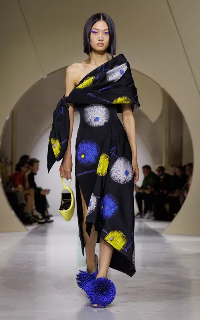 Givenchy Boudoir Fringes Explosion Mules In Blue