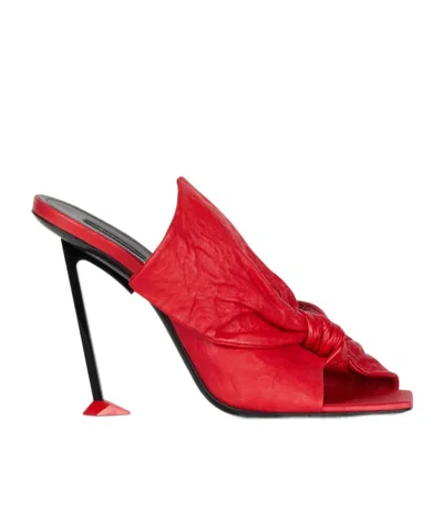 Givenchy Boudoir Heeled Mules In Nappa Leather With Bow In Multi