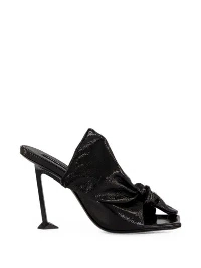 Givenchy Boudoir Bow-detailed Leather Mules In Black