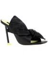 Givenchy Bow-tied Leather Mule Sandal In Black