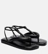 Givenchy Boudoir Bicolor Thongs In Nappa Leather In Black
