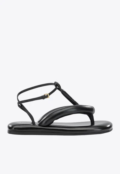 GIVENCHY BOUDOIR PADDED LEATHER FLAT SANDALS